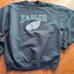 Philadelphia eagles adult mens womens black sweatshirt crewneck M L